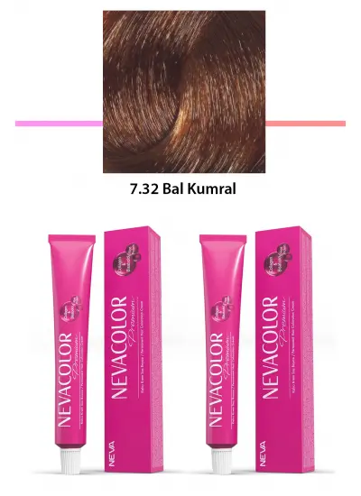 2 li Set Premium 7.32 Bal Kumral - Kalıcı Krem Saç Boyası 2 X 50 g Tüp