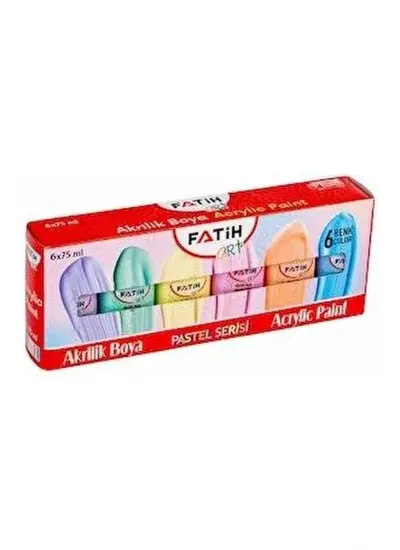 Fatih Akrilik Boya 75 ml 6 Renk Pastel 6 Lı 55510