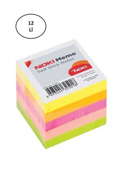 Noki Memo Stick 50X50 Mm Karışık Renk Neon Küp Blok