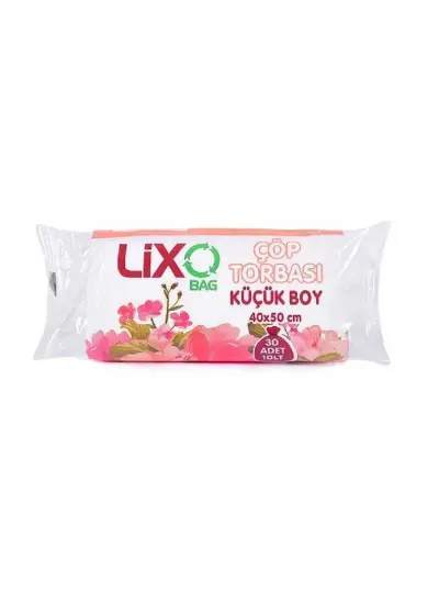 Küçük Boy Çöp Torbası 40 x 50 cm 30 Lu Rulo x 1 Paket = 30 Adet (Şeffaf)