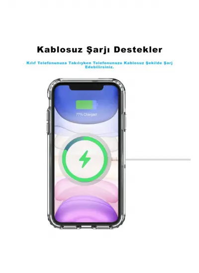 Iphone 12 Kılıf Kamera Lens Korumalı Magsafe Destekli Şeffaf Darbe Emici Sert Kapak