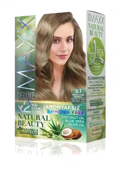 Natural Beauty Amonyaksız Saç Boyası 8.1 Küllü Açık Kumral