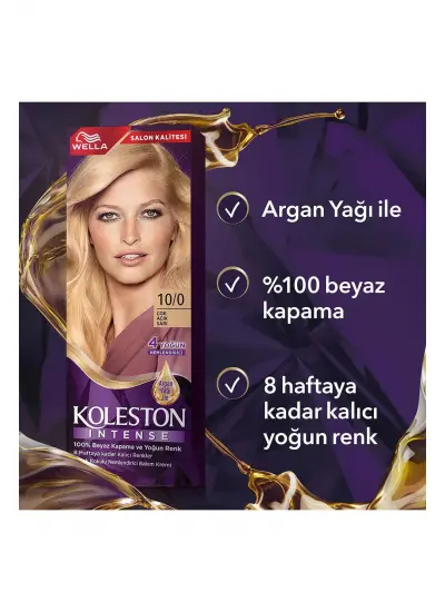 Koleston Intense Saç Boyası 10/0 Çok Açık Sarı - Salon Kalitesi