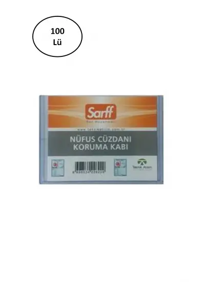 Sarff Nüfus Cüzdanı Kabı Pvc Lüx A-032H 100'lü