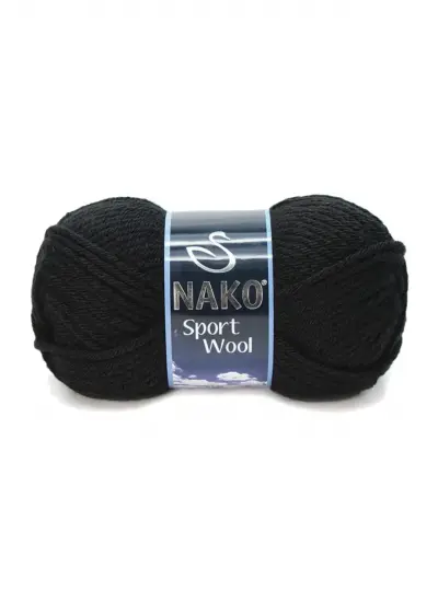 1 Adet Sport Wool Atkı Bere Ceket Yelek Örgü İpi Yünü No: 217 Siyah