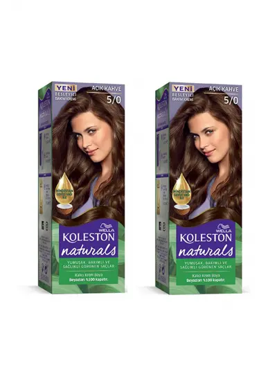 Naturals Saç Boyası Açık Kahve 5/0 2x Paket