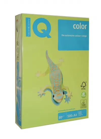 Mondi IQ Color Renkli Fotokopi Kağıdı A4 80 Gram 500 Limon Yeşili Yoğun