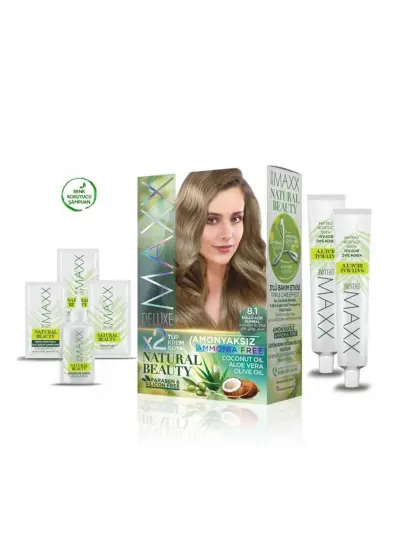 2 Paket Natural Beauty Amonyaksız Saç Boyası 8.1 Küllü Açık Kumral