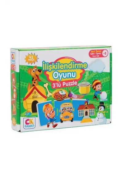 Eğitici Oyun İlişkilendirme Oyunu 42 Parça Puzzle