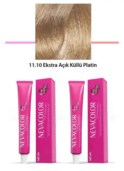 2 li Set Premium 11.10 Ekstra Açık Küllü Platin - Kalıcı Krem Saç Boyası 2 X 50 g Tüp