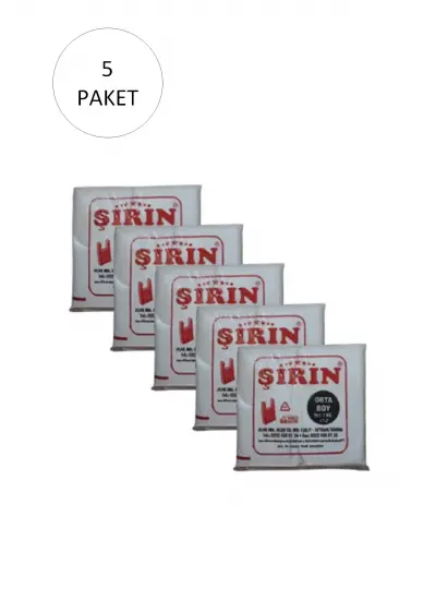 Beyaz Kalın Atlet Poşet Orta Boy 28x50 Cm 1 Kg 5 Paket (Takriben 375 Adet)