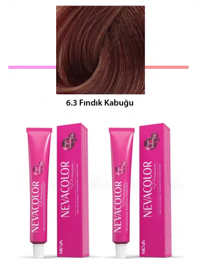 2 li Set Premium 6.3 Fındık Kabuğu - Kalıcı Krem Saç Boyası 2 X 50 g Tüp