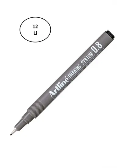 Artline 238 Çizim Kalemi 0.8 mm Siyah 12'li