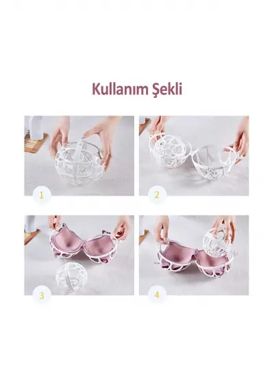 3 Adet Plastik Sütyen Koruyucu Yıkama Topu