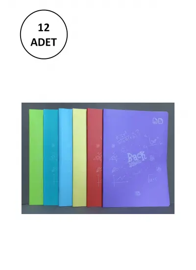 Gıpta Defter Eco Back A5 80 Yaprak PP Kapak 12 Adet