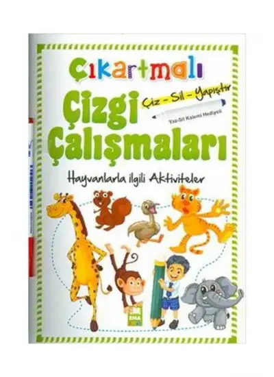 Çıkartmalı Çizgi Çalışmaları - Hayvanlar