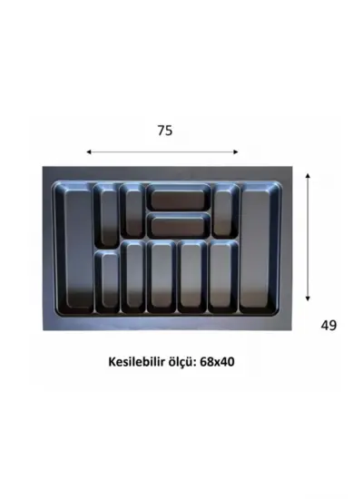 Eko Modüler Kaşıklık 76x49 Cm Antrasit-70096