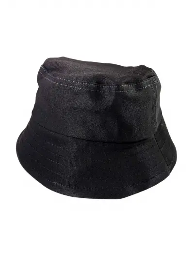 Unisex Kova Şapka Balıkçı Şapka Bucket Hat Siyah