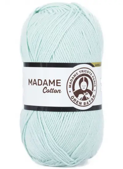 1 Adet Madame Cotton El Örgü İpi Yünü 100 gr 017 Mint Yeşili