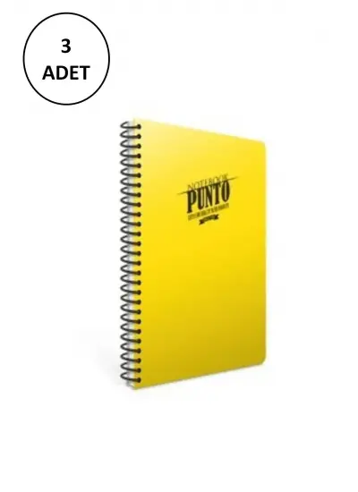 Gıpta Punto A4 Spiralli Pp Kapak Defter 200 Yaprak Çizgili (3 LÜ Paket)