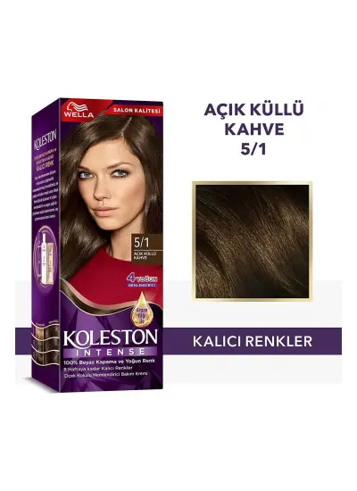 Koleston Intense Saç Boyası 5/1 Ekstra Küllü Kahve - Salon Kalitesi