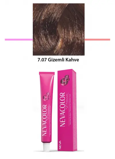 Premium 7.07 Gizemli Kahve - Kalıcı Krem Saç Boyası 50 g Tüp