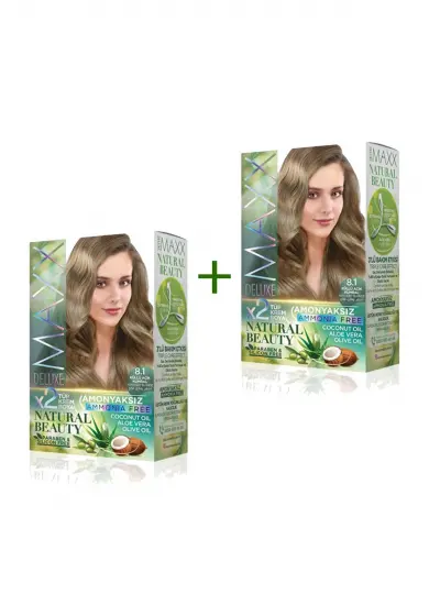 2 Paket Natural Beauty Amonyaksız Saç Boyası 8.1 Küllü Açık Kumral