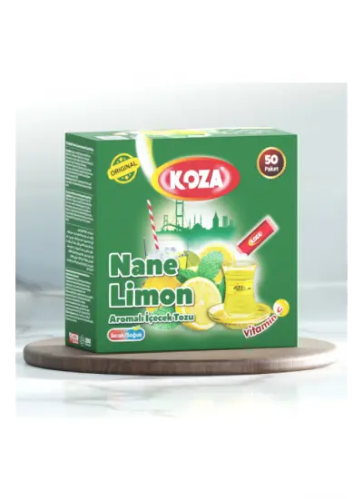 Koza Tek İçimlik Nane Limon Aromalı Toz İçecek 50'li