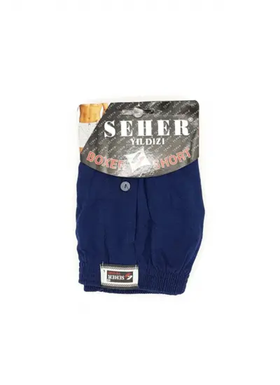 1 Adet Lacivert Renk Penye Boxer