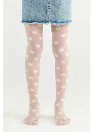 Beyaz Pretty Moon Daısy Külotlu Çorap Beyaz Pretty Moon Daısy Külotlu Çorap