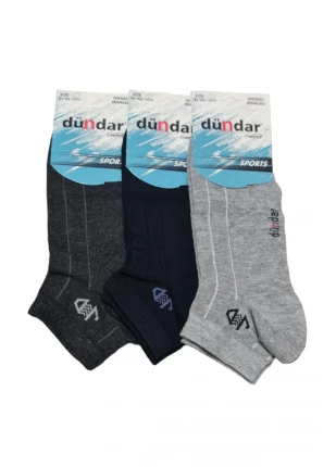 Erkek 3'lü Ekonomik Paket Karışık Renk Pamuklu Patik Çorap