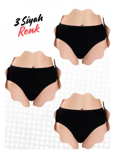 Yüksek Bel Bato Tarzında Bikini 3 Lü Adet Ekonomik Set (Ultra Kalitededir)