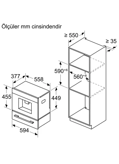 Bosch Ctl7181b0 Serie 8 Ankastre Tam Otomatik Kahve Makinesi Siyah