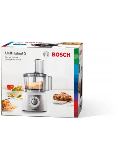 Bosch Mcm3501m Mutfak Robotu MultiTalent 3 800 W Siyah, Fırçalanmış paslanmaz çelik