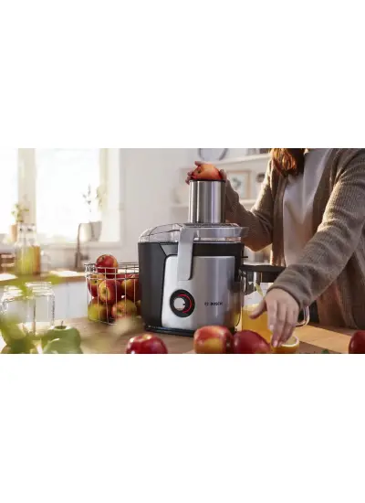 Bosch Mes4010 VitaJuice Geleneksel Katı Meyve Sıkacağı VitaJuice 4 1200 W Gümüş, Siyah