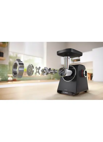 Bosch Mfws440b Serie 4 Gıda Kıyma Makinesi MultiPower Series 4 1900 W Siyah, Siyah