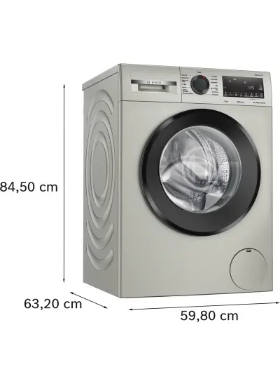 Bosch WGA242ZXTR Serie 4 Çamaşır Makinesi 9 kg 1200 dev./dak., Gümüş