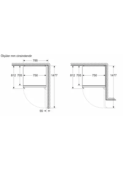 Bosch KGP76AIC0N Serie 8 Alttan Donduruculu Buzdolabı 186 x 75 cm Kolay temizlenebilir Inox