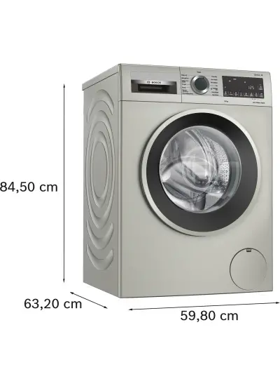 Bosch WGA252ZXTR Serie 4 Çamaşır Makinesi 10 kg 1200 dev./dak., Gümüş