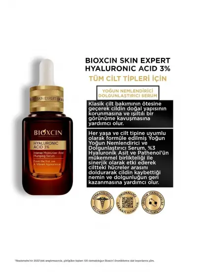 Hyaluronic Acid Yoğun Nemlendirici Dolgunlaştırıcı Serum - Hyaluronic Acid %3 Panthenol %5 Lipozomal