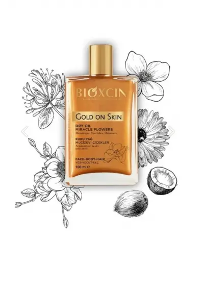 Gold On Skin Altın Parıltılı Kuru Yağ 100 Ml - Dry Oil Saç Yüz Vücut 8680512632955