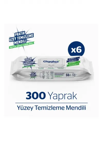 Pratik Yüzey Temizleme 50'li 6 Paket 300 Havlu