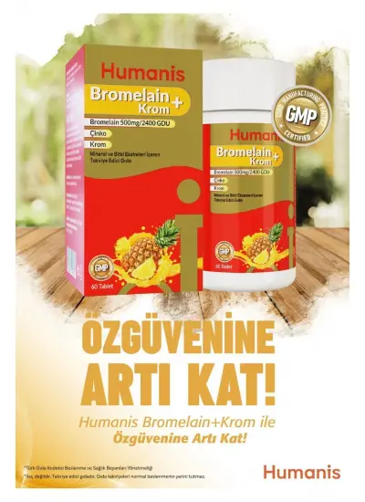 Bromelain+Krom, Çinko 60 Tablet