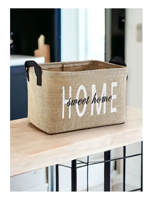 Jüt Dolap İçi Çamaşır Çocuk Odası Oyuncak Düzenleyici Katlanır Saklama Sepeti Organizer 30x22x18