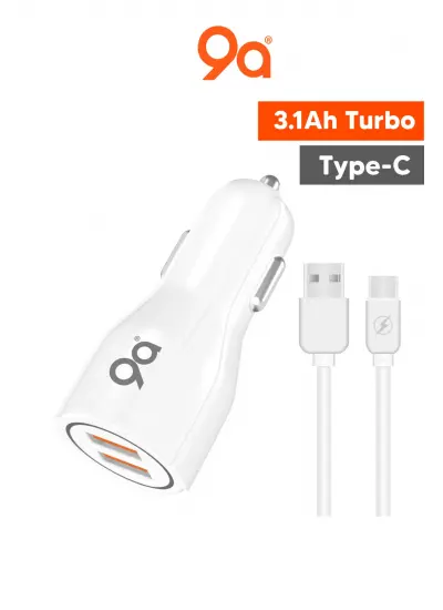 3.1Ah TypeC Hızlı Araba Çakmaklık Şarj Cihazı Usb+PD Girişli Oto Şarz Aleti Tüm Araçlara Uyumlu