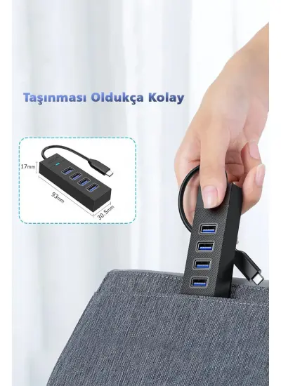 Usb Girişli 4 Portlu Usb Çoklayıcı Usb Çoğaltıcı Usb Hub Usb 3.0 Laptop Notebook Desktop Pc Uyumlu