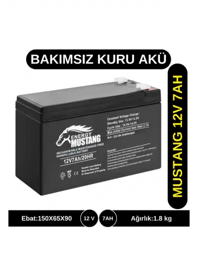 12v 7ah Kuru Tip Akü - - Bakımsız Agm Tip Akü