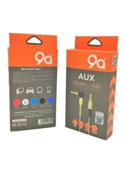 Aux Ses Kablosu 3.5mm L Tipi Metal Yaylı Dayanıklı Kablo V13