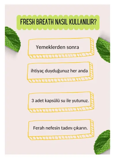 5 kutu 25'li Ağız Kokusu Önleyici, Nefes Temizleyici (Soğan, sarımsak koku yok edici)