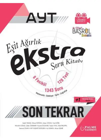 Palme AYT Eşit Ağırlık Ekstra Soru Kitabı Son Tekrar  (4022)